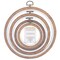 4 Pieces Embroidery Hoop Ring Plastic Cross Stitch Hoops Set Imitated Wood Display Frame Circle and Oval Embroidery Kits for Art Craft Sewing and Hanging,With 16pcs Gold Eye Sewing Needles
